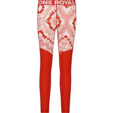 Femme - Rouge Pantalons Thermiques Mons Royale Cascade Merino Flex 200 Leggin Retro Red Female