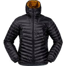 Senja men's jacket Bergans Men's Senja Down Light Jacket With Hood, XXL, Dark Shadow Grey/Light Golden Yellow