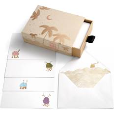 Beige Portadocumenti e Organizzatori da Scrivania L'Objet Stationary Box Set of 12