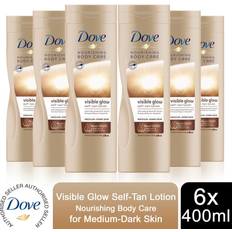 Dove Protections Solaires et Auto-bronzants Dove Body Love Care + Visibe Glow Self-Tan Lotion 400 ml - Medium To Dark (6 Pièces) 400ml