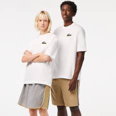 Lacoste Bomuld - Herre - L T-shirts Lacoste Oversized T-shirt Med Stort Logo - Hvid