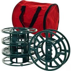 ‎Trademark Global Set of 4 extension cord christmas light reels with carrying storage bag