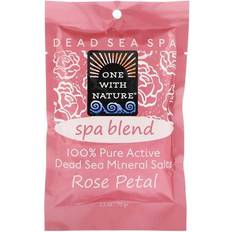 Nourishing Bath Salts One With Nature Spa Blend Dead Sea Mineral Bath Salt Rose Petal 2.5oz