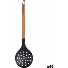 Musta Reikäkauhat Kinvara Skimmer Black beech wood Units Slotted Spoon