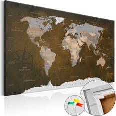 Artgeist Cinnamon Travels Brunt verdenskort Billede