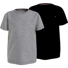 Kids' Plain Logo T-Shirts 2-pack - Black /Heather Grey