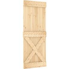Porte vidaXL Narvik 80x210 cm in Legno Massello di Pino - Marrone Porta Interna (80x210cm)