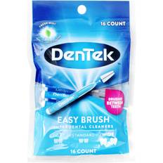 Fluor Toothbrush Heads DenTek Easy Brush Wide Fit Interdental Cleaners Mint 16-pack