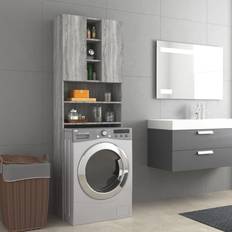 Muebles de Baño vidaXL Armario De Lavadora Gris Sonoma 64x25.5x190 cm