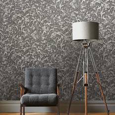 Wallpapers Rasch Ariana Plaster Pewter Wallpaper Pewter