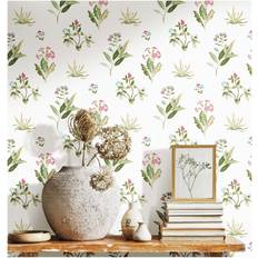 Noordwand White and green Noordwand Wallpaper Blooming Garden 6 Flowers&Plants White&Green/White&Grey