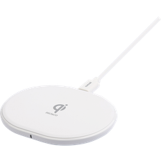 Deltaco Trådlös laddare, 10 W, USB-C, Qi-certifierad, vit QI-1039 QI-1039