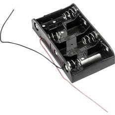 Batterier & Opladere MPD BH4CW Batteriholder 4 R14 C Kabel L x B x H 106 x 58 x 23 mm
