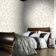 Boutique Graham & Brown Sarra Leaf Metallic Effect Textured Wallpaper