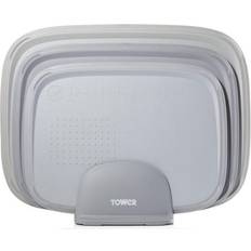 Tower Nesting 3 Piece Chopping Board Set - Grey Skärbräda