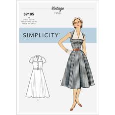 Yarn & Needlework Supplies Simplicity sewing pattern 9105 women h5 6-8-10-12-14