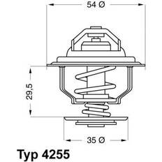 Termostatos WAHLER 4255.87D Termostato, refrigerante 87 con junta OPEL: Ascona B Berlina, Manta B CC, Monza A