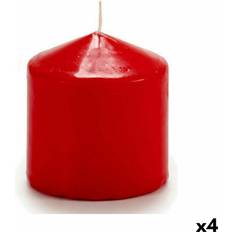 Candele per torta Stearinlys Rød 7 x 8 x 7 cm 4 enheder