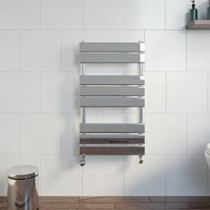 Heated Towel Rails Duratherm Flat Panel Heated Rail Black, Chrome