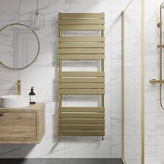 Heated Towel Rails Duratherm Flat Panel Heated Rail Chrome, Brass