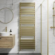 Heated Towel Rails Duratherm Panel Heated Rail Brass, Chrome