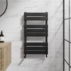 Heated Towel Rails Duratherm Flat Panel Heated Rail Black
