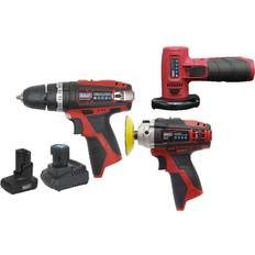 Sealey CP1200COMBO7 12V 1x3Ah 1x1.5Ah 3pc Cordless Power Tool Combo Kit