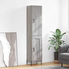 Mobiletti Alti da Bagno vidaXL Credenza Grigio Sonoma 34.5x34x180 cm Legno Multistratocod Mxl 77945