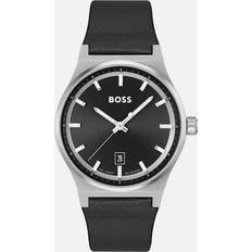 HUGO BOSS Black-Dial Watch With Leather Strap