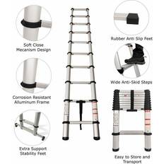Extra Wide Telescopic Ladder 2.9M