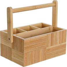 Multicolor Almacenamiento Cocina Dkd Home Decor Organizador Para Cubiertos Natural Bambú 27 x 16.5 x 11.5 cm Porta Utensilios