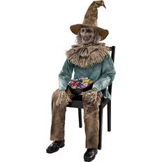 Party Supplies Spirit Halloween Party Decorations Scary Sitting Scarecrow Animatronic 4.5ft