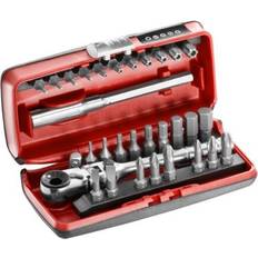 Facom Ratchet Wrenches Facom 1/4 31-teilig, Kompakte Verlängerung, Schraubeinsätzen Ratschenschlüssel