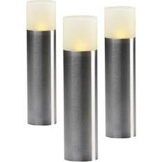 A Éclairages sur Poteau Garden Lights Oak Set Lumineuse 3 pcs 35 lm 1 W 3000 K Borne de protection