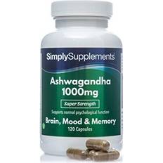 Simply Supplements Ashwagandha powder capsules 1000mg per 120 pcs