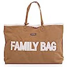 Bolsillo para Botella Bolsos Cambiadores Childhome Bolso Cambiador Familiar De Ante CWMBBMR 55 x 40 x 18 cm Beige