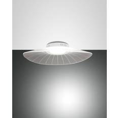 E14 Plafoniere Fabas Luce LED Deckenlampe Weiß Vela 4000lm Warmweiss Dimmbar 590 mm Plafoniera