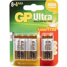 GP Batteries Ultra Alkaline 12 x AAA Multi Coloured