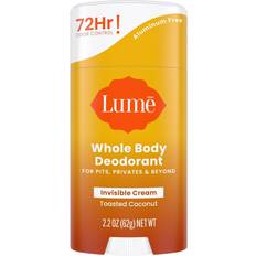 Aluminum free antiperspirant Lume Invisible Cream Deo Stick Toasted Coconut 2.2oz