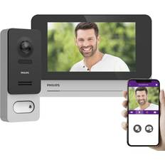 Philips WelcomeEye Wireless Video-Tuersprechanlage Bluetooth WLAN Komplett-Set Schwarz/Grau 531039