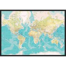 Bomuld Opslagstavler Incado Retro World Map Opslagstavle