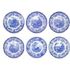 Spode Dessert Plates Spode Blue Room Set of 6 Zoological Plates