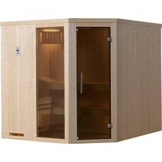 Saunas Weka Element-Ecksauna VARBERG 3 naturbelassen