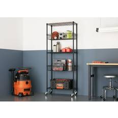 Black Shelving Systems Trinity 5-Tier Wire Shelving System