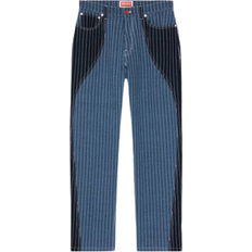 Kenzo Loose Patchwork Jeans - Medium Stone Blue Denim