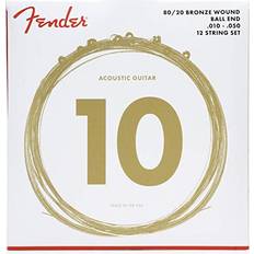 Musikzubehör Fender 80/20 Bronze Acoustic Strings 12-String Saiten Westerngitarre