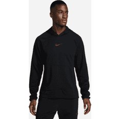 Nike Dri-FIT-fitnesspullover fleece til mænd sort