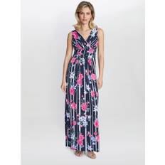 Gina Bacconi Maxene Floral Maxi Dress, Pink/Navy