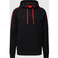 Herren - Polyamid Pullover HUGO BOSS Relaxed-fit organic-cotton hoodie with tape