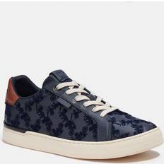 Coach Blue Sneakers Coach Lowline Flocked Leather Sneaker Midnight Navy